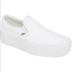 white slip on vans
